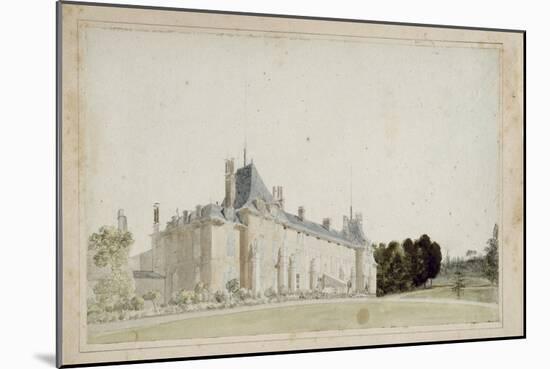 Recueil de 21 vues de Paris et de ses environs : "château de Malmaison. Façade sur les jardins,-Victor-Jean Nicolle-Mounted Giclee Print