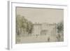 Recueil de 21 vues de Paris et de ses environs : "château de Saint-Leu. Façade sur cour avec-Victor-Jean Nicolle-Framed Giclee Print