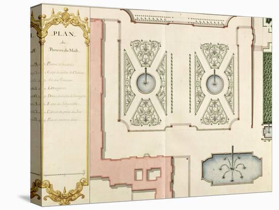 Recueil des "Plans des châteaux et jardins de Versailles en 1720" ; Composé pour Louis-Antoine de-Jean Chaufourier-Stretched Canvas