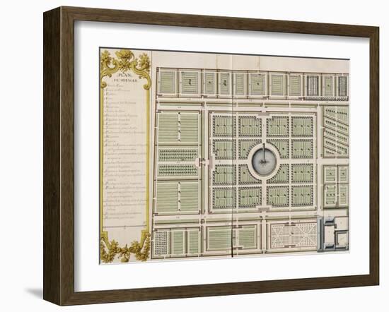 Recueil des "Plans des châteaux et jardins de Versailles en 1720" ; Composé pour Louis-Antoine de-Jean Chaufourier-Framed Giclee Print