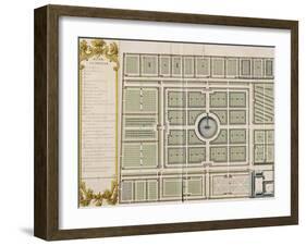 Recueil des "Plans des châteaux et jardins de Versailles en 1720" ; Composé pour Louis-Antoine de-Jean Chaufourier-Framed Giclee Print