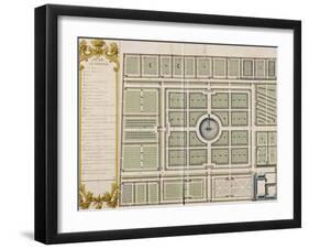 Recueil des "Plans des châteaux et jardins de Versailles en 1720" ; Composé pour Louis-Antoine de-Jean Chaufourier-Framed Giclee Print