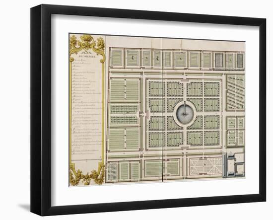 Recueil des "Plans des châteaux et jardins de Versailles en 1720" ; Composé pour Louis-Antoine de-Jean Chaufourier-Framed Giclee Print