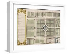 Recueil des "Plans des châteaux et jardins de Versailles en 1720" ; Composé pour Louis-Antoine de-Jean Chaufourier-Framed Giclee Print