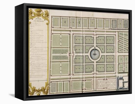 Recueil des "Plans des châteaux et jardins de Versailles en 1720" ; Composé pour Louis-Antoine de-Jean Chaufourier-Framed Stretched Canvas