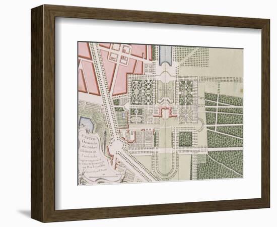 Recueil des "Plans des châteaux et parcs de Versailles, Trianon et Marly vers 1732" ; Relié aux-Pierre Prieur-Framed Giclee Print