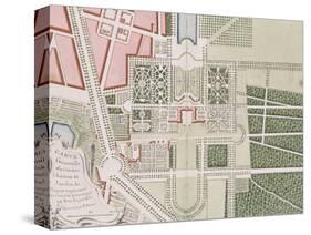 Recueil des "Plans des châteaux et parcs de Versailles, Trianon et Marly vers 1732" ; Relié aux-Pierre Prieur-Stretched Canvas