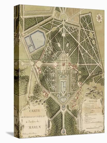 Recueil des "Plans des châteaux et parcs de Versailles, Trianon et Marly vers 1732" ; Relié aux-Pierre Prieur-Stretched Canvas