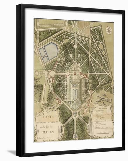 Recueil des "Plans des châteaux et parcs de Versailles, Trianon et Marly vers 1732" ; Relié aux-Pierre Prieur-Framed Giclee Print