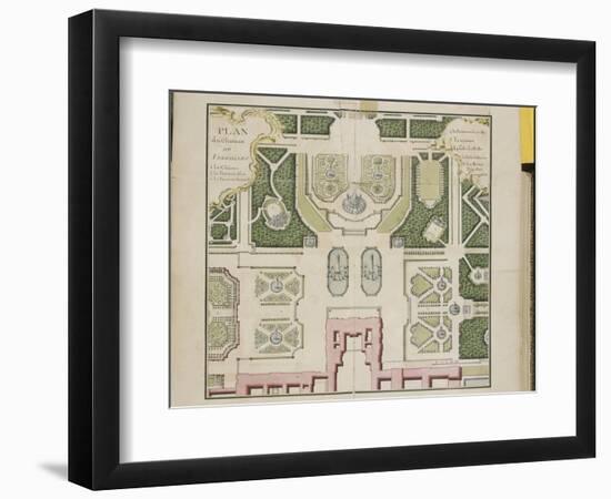 Recueil des "Plans des châteaux et parcs de Versailles, Trianon et Marly vers 1732" ; Relié aux-Pierre Prieur-Framed Giclee Print