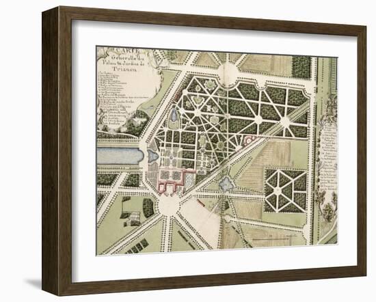 Recueil des "Plans des châteaux et parcs de Versailles, Trianon et Marly vers 1732" ; Relié aux-Pierre Prieur-Framed Giclee Print