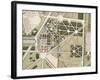 Recueil des "Plans des châteaux et parcs de Versailles, Trianon et Marly vers 1732" ; Relié aux-Pierre Prieur-Framed Giclee Print