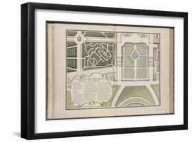 Recueil des "Plans des châteaux et parcs de Versailles, Trianon et Marly vers 1732" ; Relié aux-Pierre Prieur-Framed Giclee Print