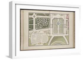 Recueil des "Plans des châteaux et parcs de Versailles, Trianon et Marly vers 1732" ; Relié aux-Pierre Prieur-Framed Giclee Print