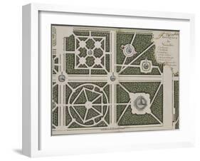 Recueil des "Plans des châteaux et parcs de Versailles, Trianon et Marly vers 1732" ; Relié aux-Pierre Prieur-Framed Giclee Print