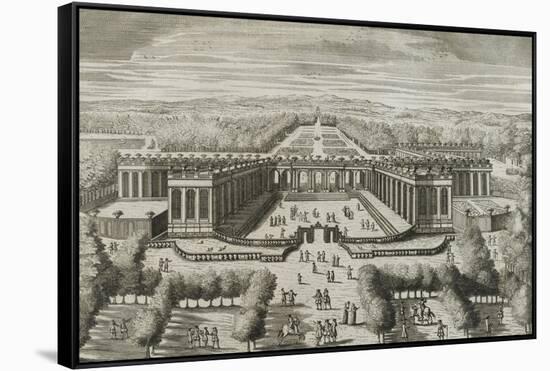 Recueil des "Plans, Profils et Elévations du Château de Versailles..." : planche 47 : vue-Pierre Lepautre-Framed Stretched Canvas