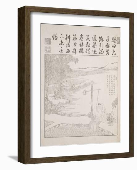 Recueil du Yuzhi gengzhitu "tableau du labourage et du tissage"-null-Framed Giclee Print