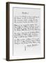 "Recueillement," Signed Sonnet, 1861-Charles Pierre Baudelaire-Framed Giclee Print