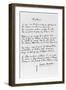 "Recueillement," Signed Sonnet, 1861-Charles Pierre Baudelaire-Framed Giclee Print