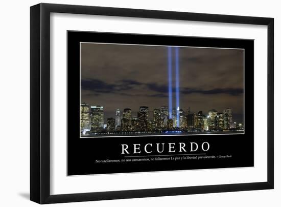 Recuerdo. Cita Inspiradora Y Póster Motivacional-null-Framed Photographic Print