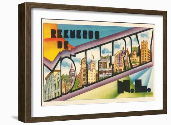 Recuerdo De Monterrey, N.L., Mexico-null-Framed Art Print