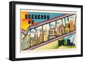 Recuerdo De Monterrey, N.L., Mexico-null-Framed Art Print