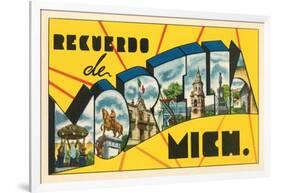 Recuerdo De Morelia, Mich., Mexico-null-Framed Art Print