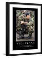 Recuerdos. Cita Inspiradora Y Póster Motivacional-null-Framed Photographic Print