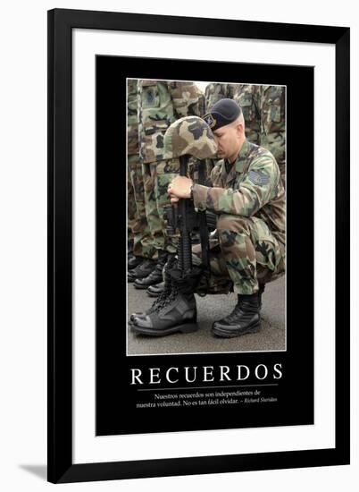 Recuerdos. Cita Inspiradora Y Póster Motivacional-null-Framed Photographic Print