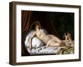 Recumbant Venus with Cupid, 1839-Emil Jacobs-Framed Giclee Print