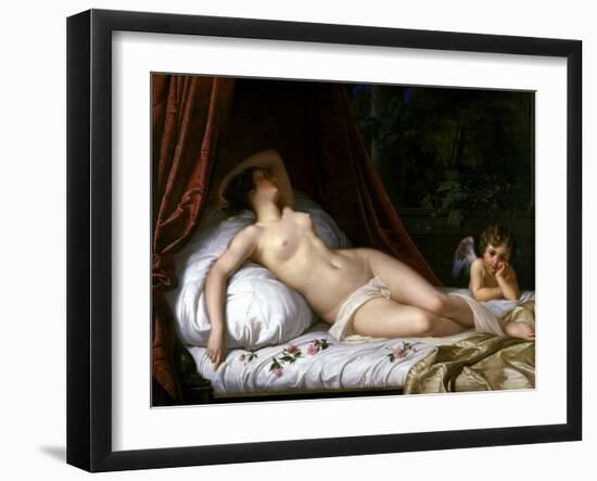 Recumbant Venus with Cupid, 1839-Emil Jacobs-Framed Giclee Print