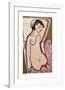 Recumbent Nude-Ernst Ludwig Kirchner-Framed Premium Giclee Print