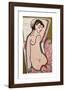 Recumbent Nude-Ernst Ludwig Kirchner-Framed Premium Giclee Print