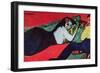 Recumbent Woman-Ernst Ludwig Kirchner-Framed Premium Giclee Print