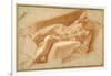 Recumbent Youth Posed Nude, Except for His Hose Pulled Down to His Ankles-Annibale Carracci-Framed Giclee Print