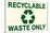 Recyclable Waste Only Sign-null-Mounted Art Print