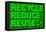 Recycle Reuse and Reduce Word over Green Grass-marphotography-Framed Stretched Canvas