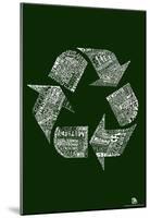 Recycle Text Poster-null-Mounted Poster