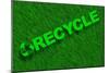 Recycle Word over Green Grass-marphotography-Mounted Art Print