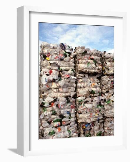 Recycling Industry Plastic and Paper Bound for Shipment Ecology-Bill Bachmann-Framed Photographic Print