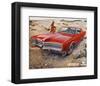 Red 1968 Chrysler-null-Framed Art Print