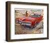 Red 1968 Chrysler-null-Framed Art Print