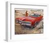 Red 1968 Chrysler-null-Framed Art Print