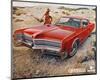 Red 1968 Chrysler-null-Mounted Art Print