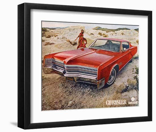 Red 1968 Chrysler-null-Framed Art Print