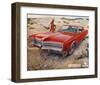 Red 1968 Chrysler-null-Framed Art Print