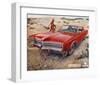 Red 1968 Chrysler-null-Framed Art Print