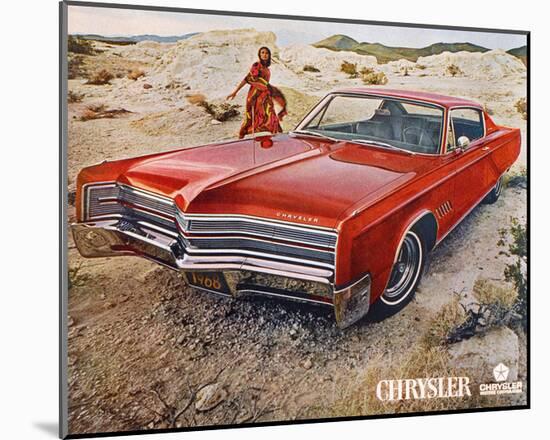 Red 1968 Chrysler-null-Mounted Art Print