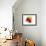 Red Abstract Brush Splash Flower II-Irena Orlov-Framed Premium Giclee Print displayed on a wall