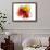 Red Abstract Brush Splash Flower II-Irena Orlov-Framed Art Print displayed on a wall